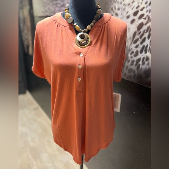 🧡NWT-PHILOSOPHY BURNT ORANGE SUPER CUTE BLOUSE SZ M🧡🧡 - Picture 1 of 9